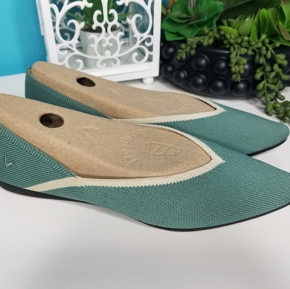 Vivaia Malia Pointed Toe Flat Turquoise - Picture 7 of 8